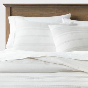 Threshold -  Cotton Comforter Set Jack and Tack Quilt White/Light Gray